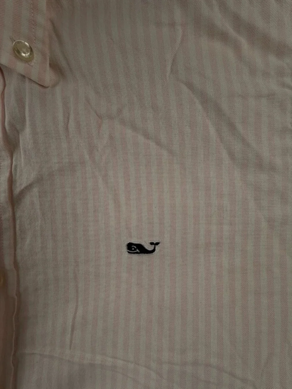 Vineyard Vines Slim Fit Whale Shirt Men Small Pink Striped Cotton Button Up